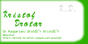 kristof drotar business card